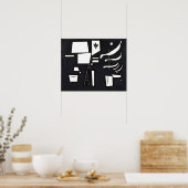 Kandinsky, Weiß und hart Poster (Küche)