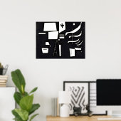Kandinsky - weiß - weich und hart, poster (Heimbüro)