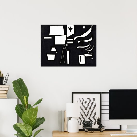 Kandinsky - weiß - weich und hart, poster (Heimbüro)
