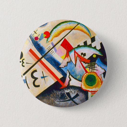 Kandinsky weißer Querknopf Button (Vorderseite)
