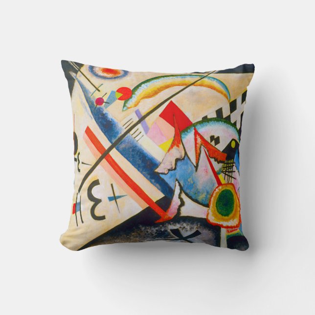 Kandinsky weißes QuerWurfs-Kissen Kissen (Vorderseite)