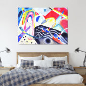 KANDINSKY - WHITE ZIG ZAGS - 1922 - Bauhaus - Leinwanddruck (Insitu (Schlafzimmer))