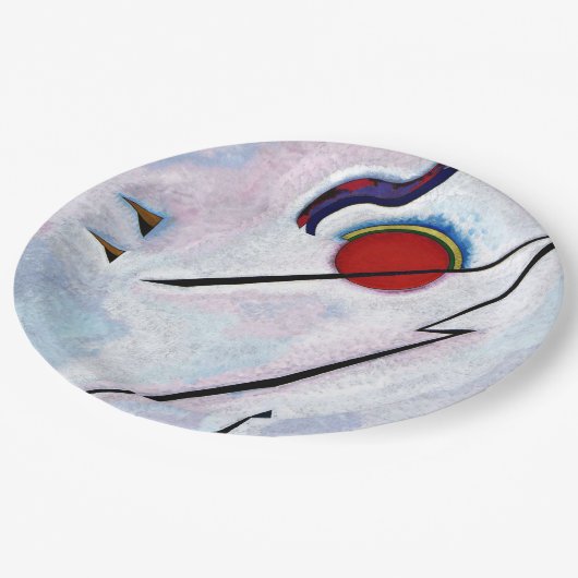 Kandinsky - Winkellinie Pappteller (Schrägansicht)