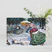 Kandinsky - Winter (Skater) Karte (Stehend Vorderseite)