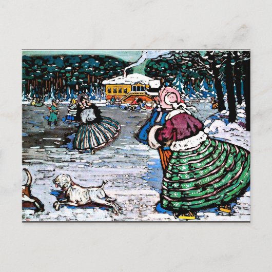 Kandinsky - Winter (Skater) Postkarte (Vorderseite)