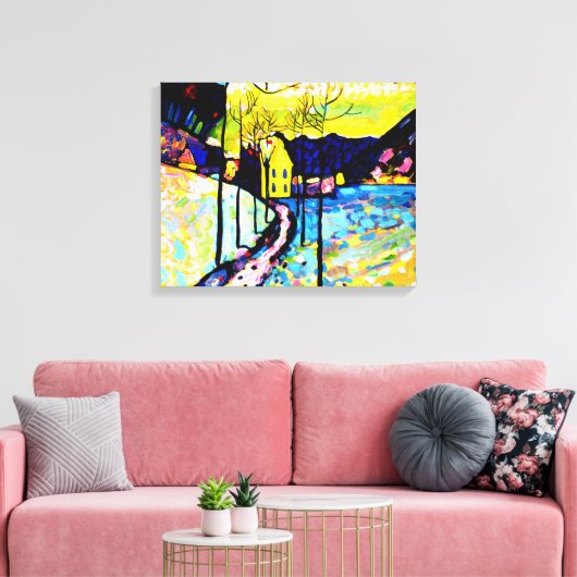 Kandinsky - Winterlandschaft Leinwanddruck (Insitu (Wohnzimmer))