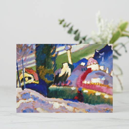 Kandinsky - Winterlandschaft mit Kirche Karte (Stehend Vorderseite)
