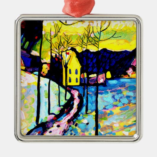 Kandinsky - Winterlandschaft Ornament Aus Metall (Vorne)