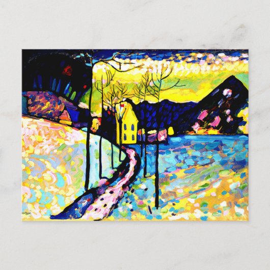 Kandinsky - Winterlandschaft Postkarte (Vorderseite)