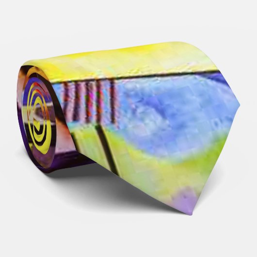 Kandinsky Yellow Blue Krawatte (Gerollt)