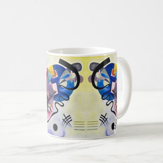 Kandinsky – Yellow–Red–Blue - Custom Tex Kaffeetasse (VorderseiteRechts)
