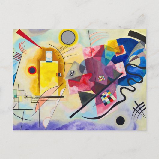Kandinsky Yellow-Red-Blue Feiertagspostkarte (Vorderseite)
