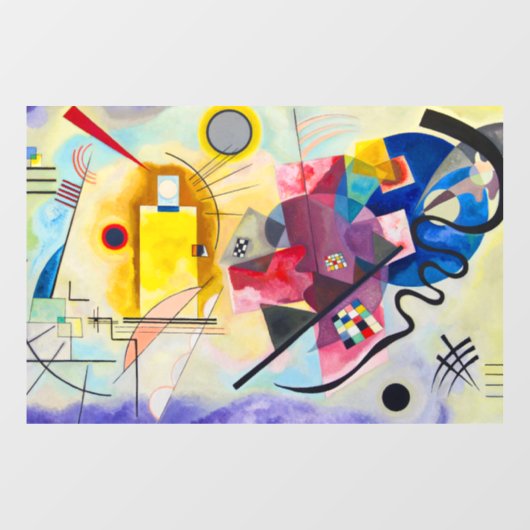 Kandinsky Yellow-Red-Blue Fensteraufkleber (Blatt)