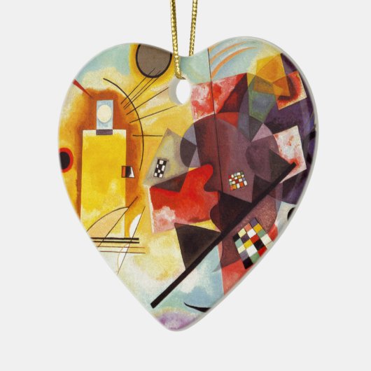 Kandinsky Yellow Red Blue Keramik Ornament (Links)