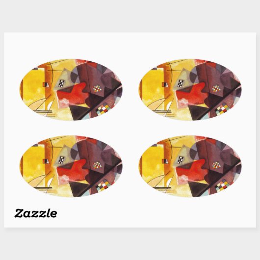 Kandinsky Yellow Red Blue Ovaler Aufkleber (Blatt)