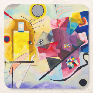 Kandinsky Yellow-Red-Blue Rechteckiger Pappuntersetzer