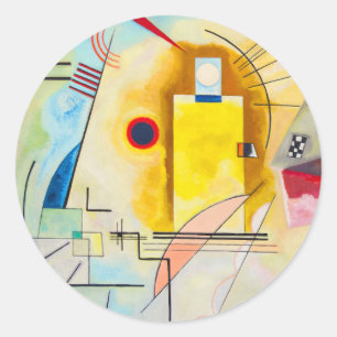 Kandinsky Yellow-Red-Blue Runder Aufkleber