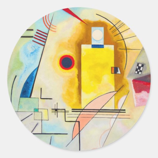 Kandinsky Yellow-Red-Blue Runder Aufkleber (Vorderseite)
