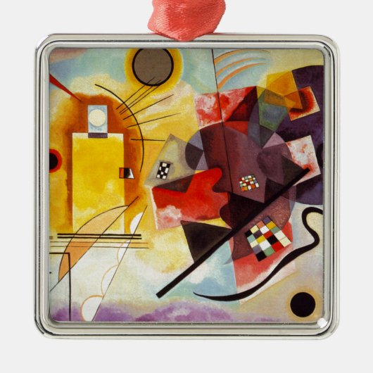 Kandinsky Yellow Red Blue Silbernes Ornament (Vorne)