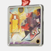 Kandinsky Yellow Red Blue Silbernes Ornament (Links)