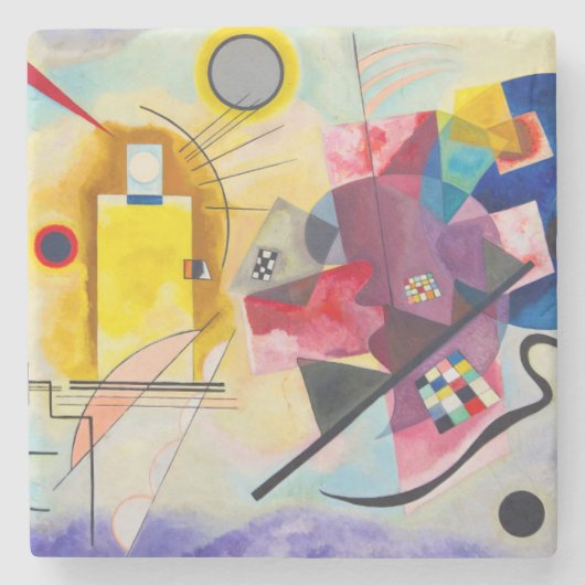 Kandinsky Yellow-Red-Blue Steinuntersetzer (Vorderseite)