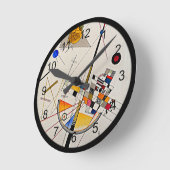 Kandinsky - zarte Spannungen Runde Wanduhr (Winkel)
