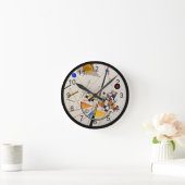 Kandinsky - zarte Spannungen Runde Wanduhr (Zuhause)