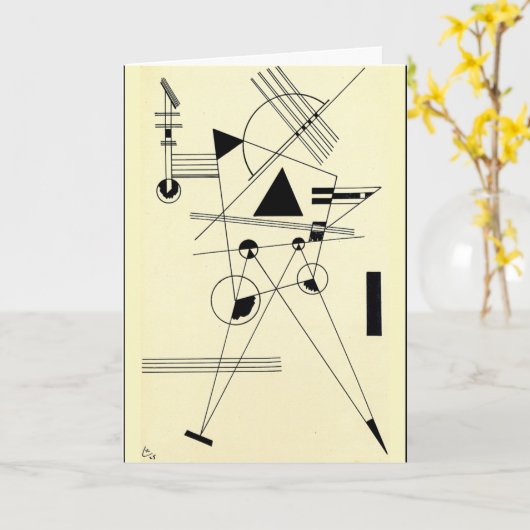 Kandinsky - Zeichnend für Point Karte (Gelbe Blume)