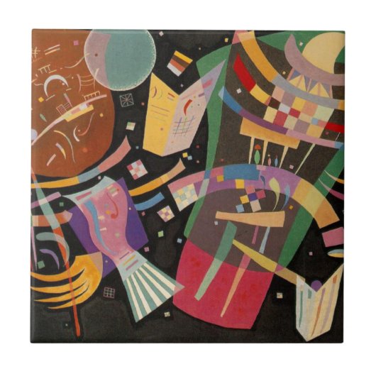 Kandinsky Zusammensetzung 10 Abstrakte Malerei Fliese (Vorderseite)