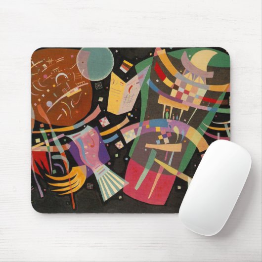 Kandinsky Zusammensetzung 10 Abstrakte Malerei Mousepad (Mit Mouse)