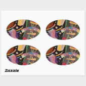 Kandinsky Zusammensetzung 10 Abstrakte Malerei Ovaler Aufkleber (Blatt)