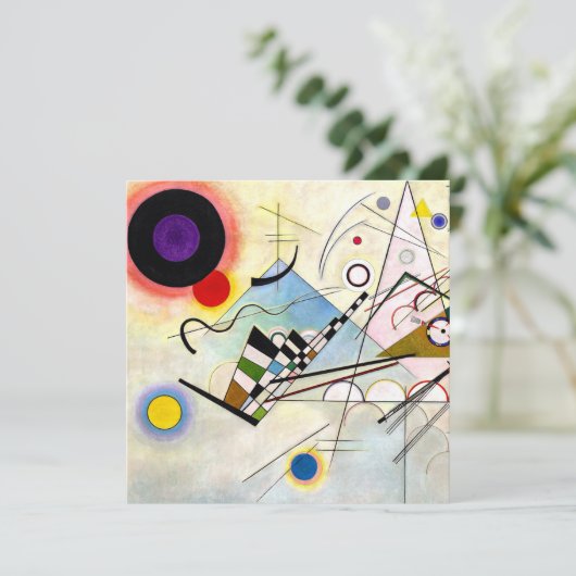 Kandinsky-Zusammensetzung 8 Feiertagskarte (Stehend Vorderseite)