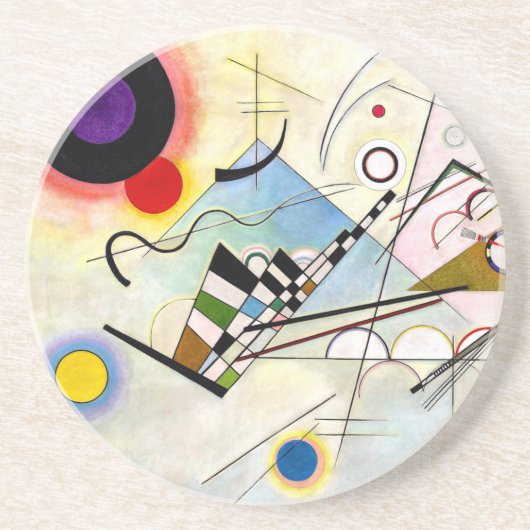 Kandinsky-Zusammensetzung 8 Getränkeuntersetzer (Vorne)