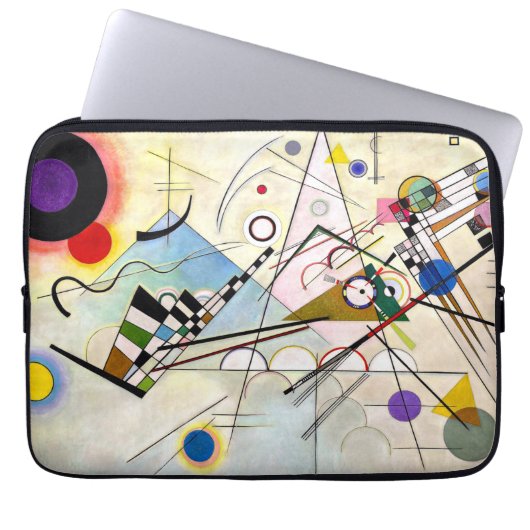 Kandinsky-Zusammensetzung 8 Laptopschutzhülle (Vorderseite)