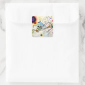 Kandinsky-Zusammensetzung 8 Quadratischer Aufkleber (Tasche)
