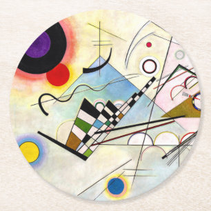 Kandinsky-Zusammensetzung 8 Runder Pappuntersetzer