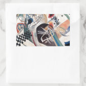 Kandinsky-Zusammensetzung Abstrakt Rechteckiger Aufkleber (Tasche)