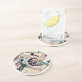 Kandinsky-Zusammensetzung Abstrakt Sandstein Untersetzer (Seite)