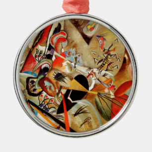 Kandinsky-Zusammensetzung Abstrakt Silbernes Ornament