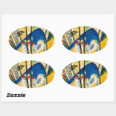 Kandinsky-Zusammensetzung IV Ovaler Aufkleber (Blatt)