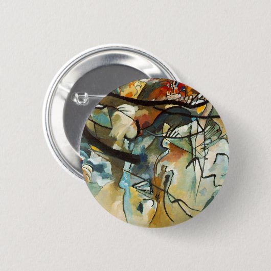 Kandinsky Zusammensetzung V Abstract Painting Button (Vorne & Hinten)