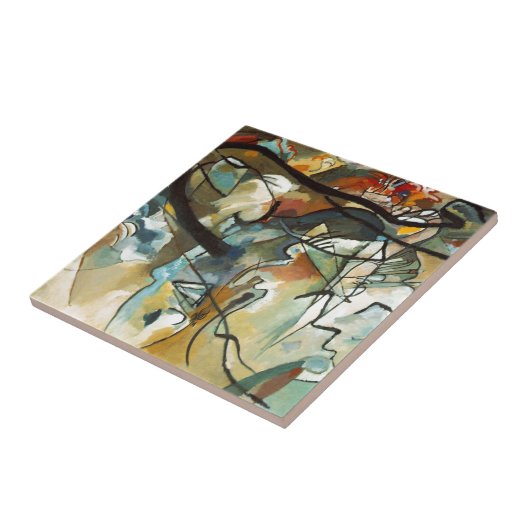 Kandinsky Zusammensetzung V Abstract Painting Fliese (Seite)