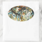 Kandinsky Zusammensetzung V Abstract Painting Ovaler Aufkleber (Tasche)