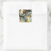 Kandinsky Zusammensetzung V Abstract Painting Quadratischer Aufkleber (Tasche)