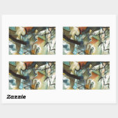 Kandinsky Zusammensetzung V Abstract Painting Rechteckiger Aufkleber (Blatt)