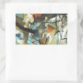 Kandinsky Zusammensetzung V Abstract Painting Rechteckiger Aufkleber (Tasche)