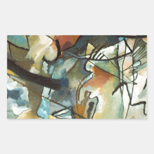 Kandinsky Zusammensetzung V Abstract Painting Rechteckiger Aufkleber