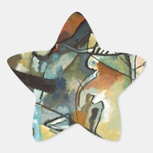 Kandinsky Zusammensetzung V Abstract Painting Stern-Aufkleber (Vorderseite)