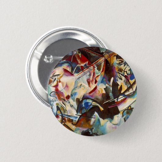 Kandinsky Zusammensetzung VI Abstrakte Malerei Button (Vorne & Hinten)