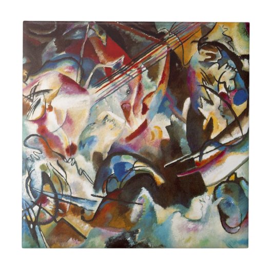 Kandinsky Zusammensetzung VI Abstrakte Malerei Fliese (Vorderseite)